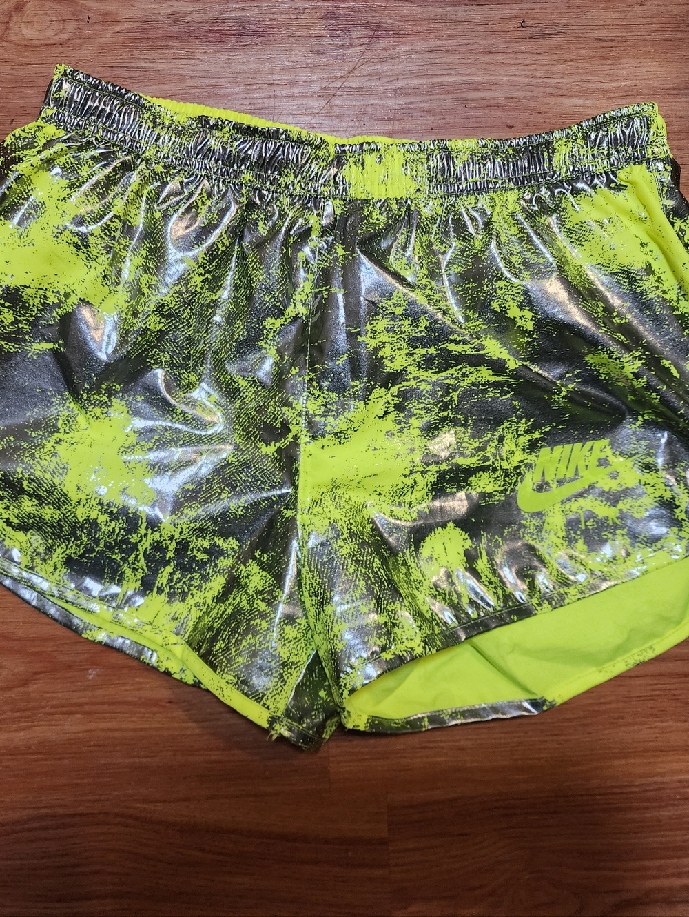 Nike Women's High-Vis Neon Yellow Athletic Running Shorts
